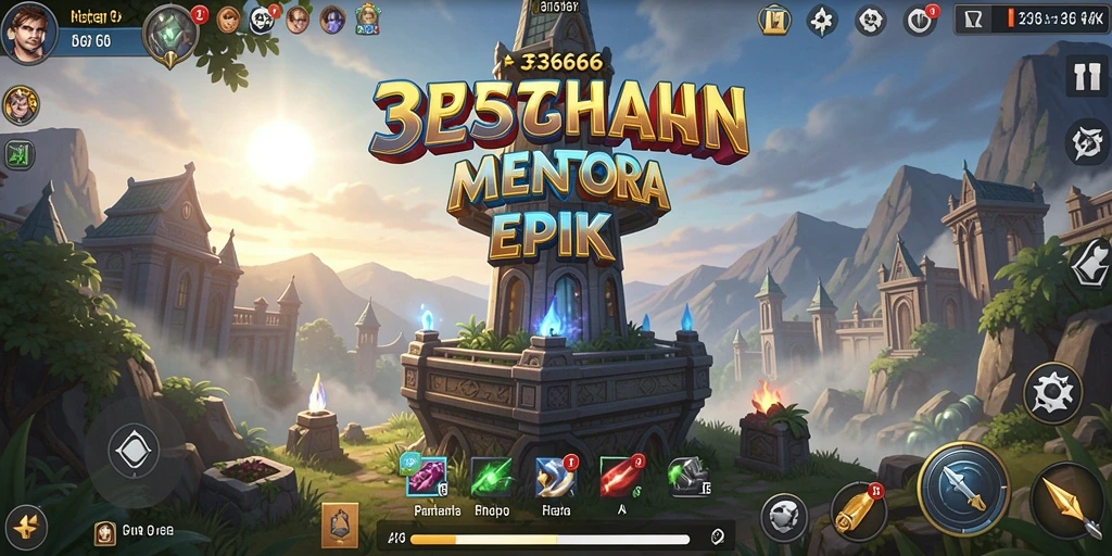 Tangkapan layar gameplay menara pertahanan yang intens dan menantang.