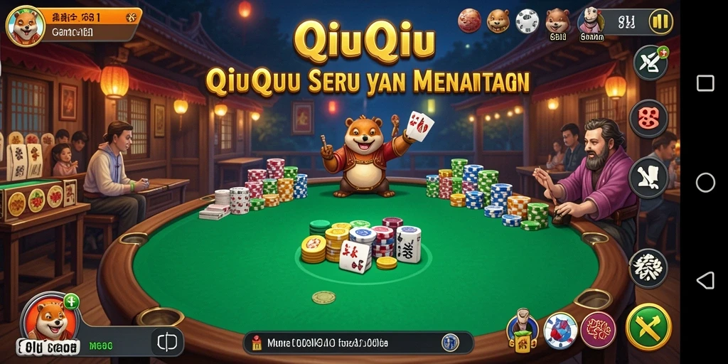 Tampilan seru gameplay QiuQiu dalam 8II.