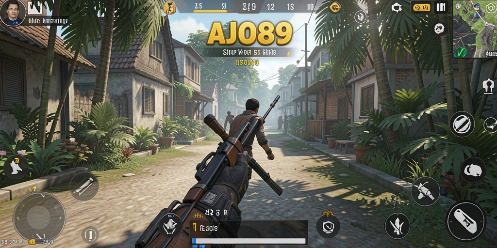 Screenshot AJO89 menampilkan penggunaan karakter dalam simulasi kehidupan nyata.
