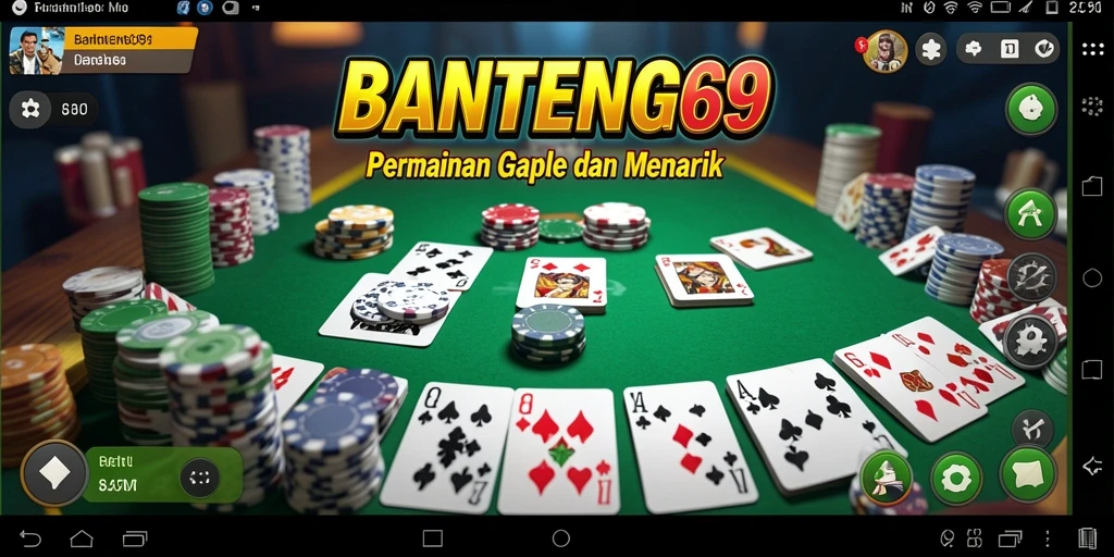 Tampilan gameplay seru BANTENG69 dalam permainan Gaple.