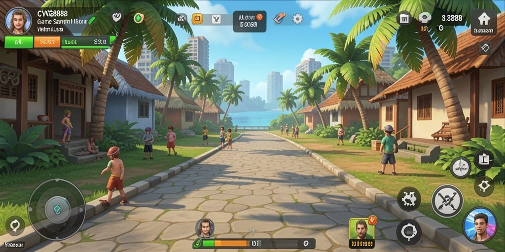 Tampilan gameplay menarik dan penuh warna dari CVG8888.