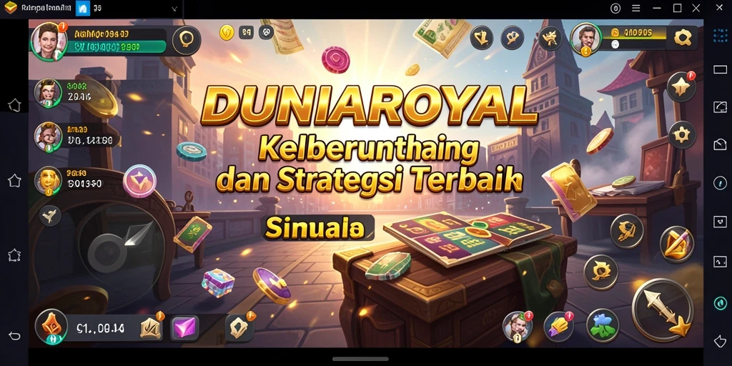 Tangkapan layar gameplay DUNIAROYAL yang menunjukkan simulasi strategis yang mendalam.