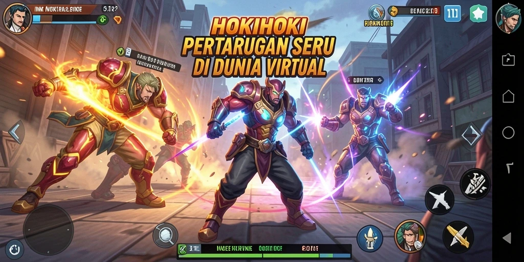 Tampilan gameplay HOKIHOKI yang menegangkan dan penuh aksi.