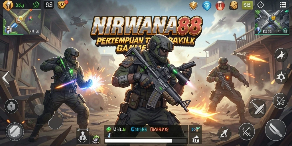 Tampilan gameplay NIRWANA88 yang mendebarkan di arena pertempuran.