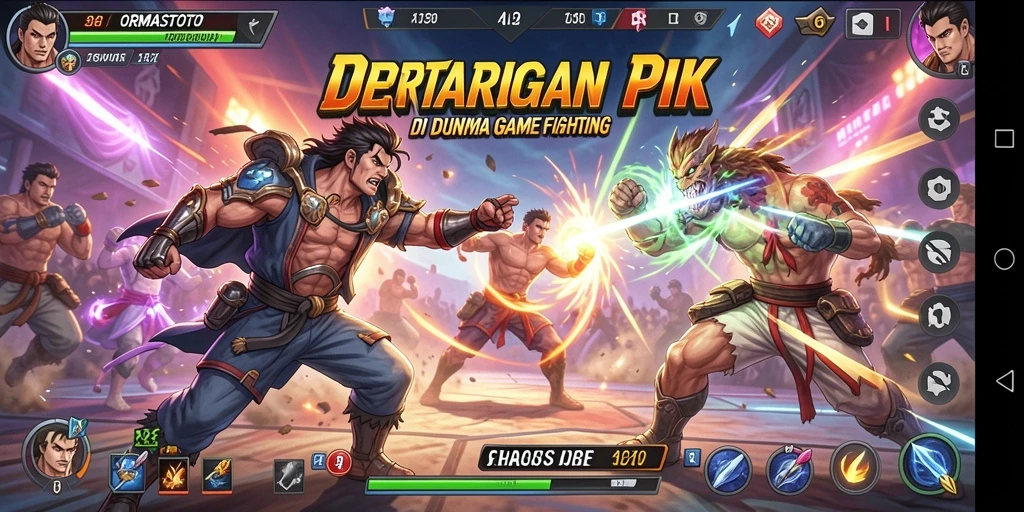Tangkapan layar menunjukkan aksi pertarungan seru di ORMASTOTO.