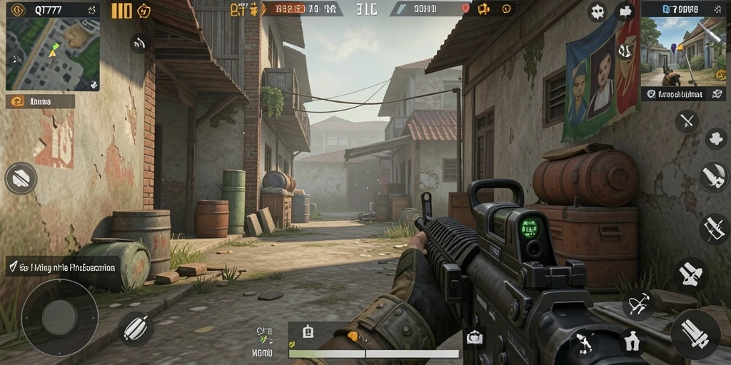 Gameplay mendebarkan di QT777 dengan aksi FPS yang seru.