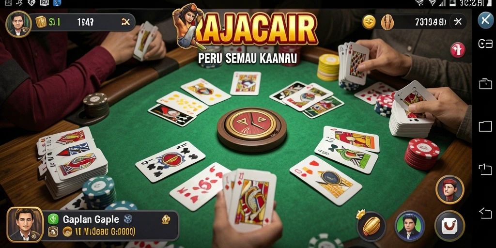 Tampilan gameplay Gaple yang seru dan interaktif dari RAJACAIR.