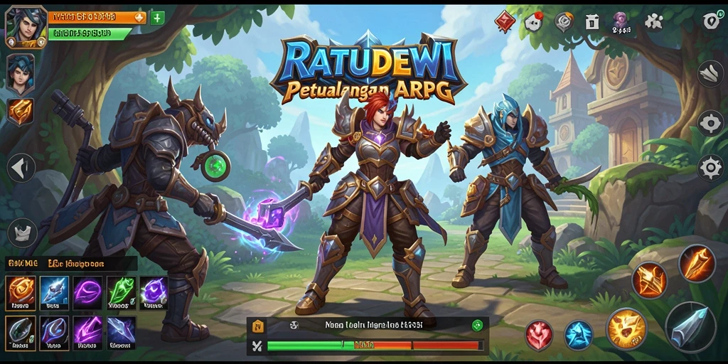 Screenshot gameplay menunjukkan aksi mendebarkan dalam RATUDEWI.