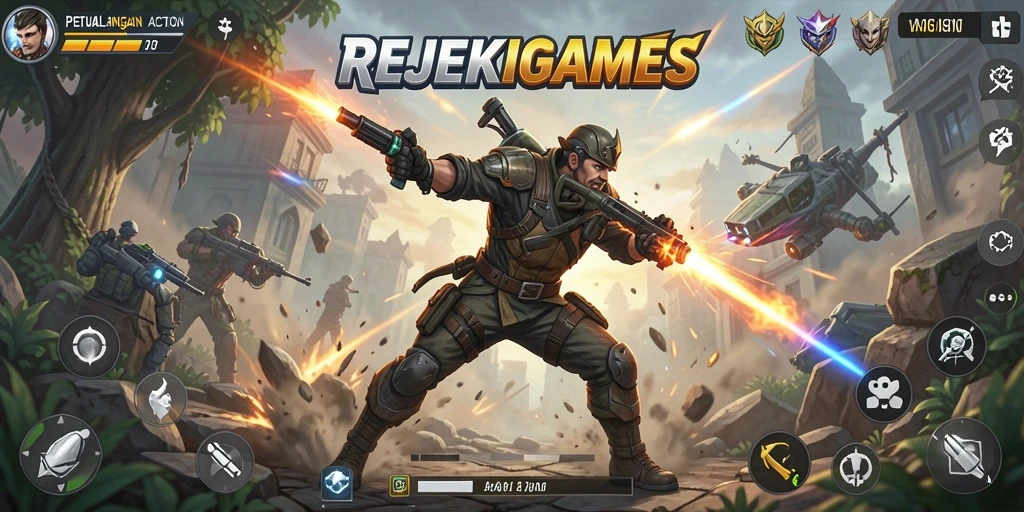Tampilan gameplay seru dalam aksi REJEKIGAMES.