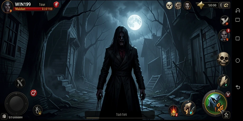 Tampilan gameplay WIN199 yang menegangkan dan misterius.